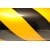 FOLIA ODBLASKOWA CZARNO -ŻÓŁTA 124X50CM