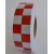 Taśma odblaskowa 5x100cm szachownica  biało / czerwone